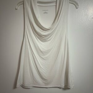 Anthropologie Delissa cowl neck tank, small white